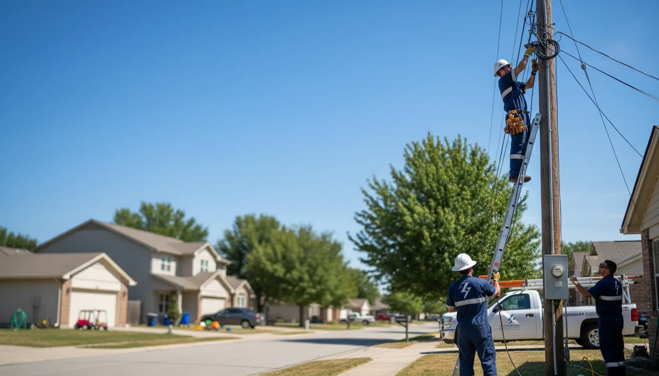 Residential electrician providing installation services in Somerville, TX